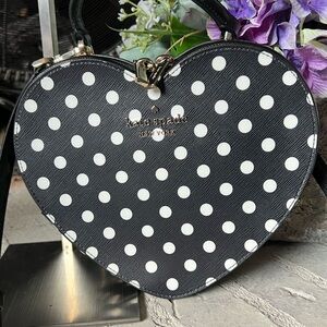 Kate Spade New York Love Shack Heart Crossbody in Polka Dot